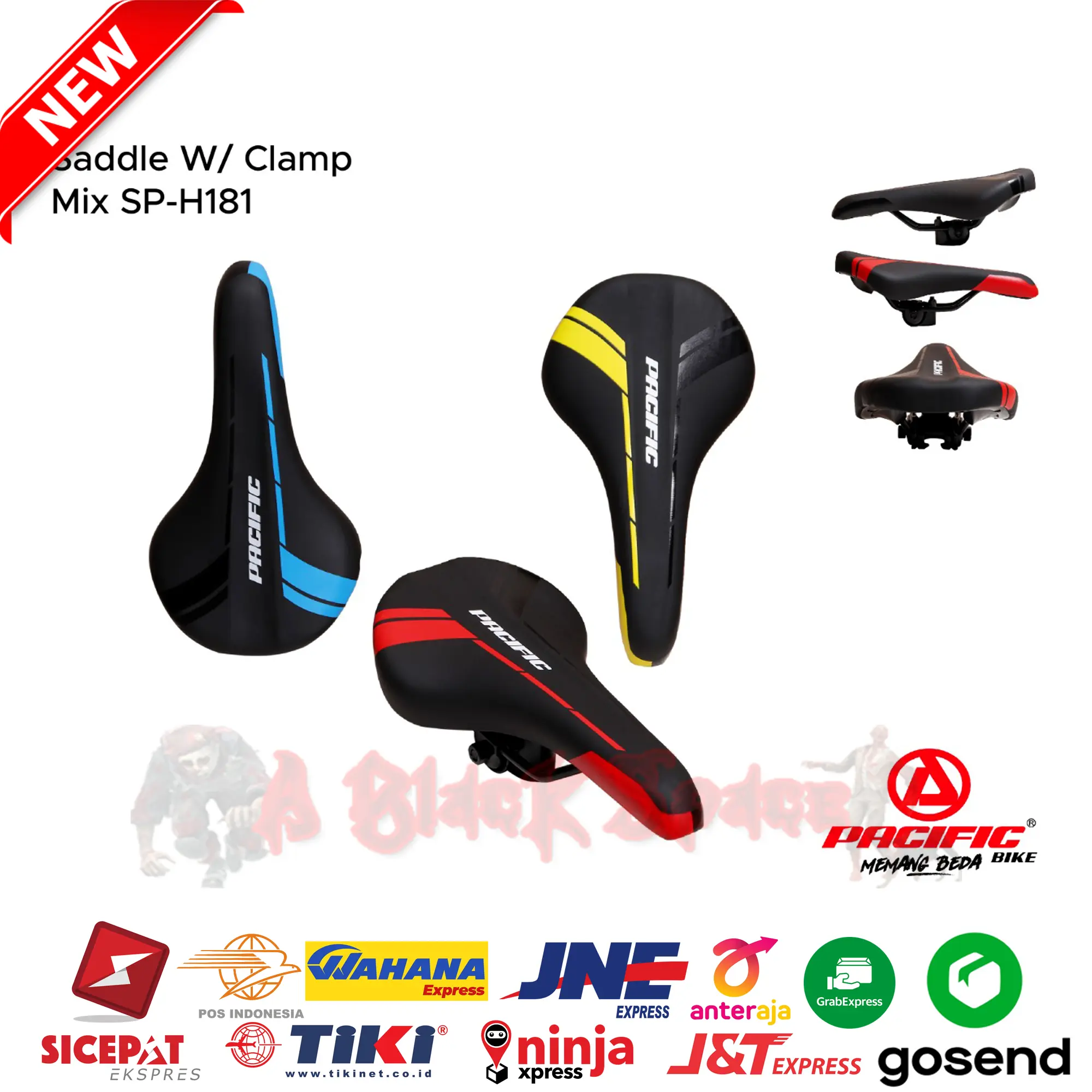 Jok Sadel Sepeda Pacific SP-H181 Jok MTB Fixie BMX Lipat
