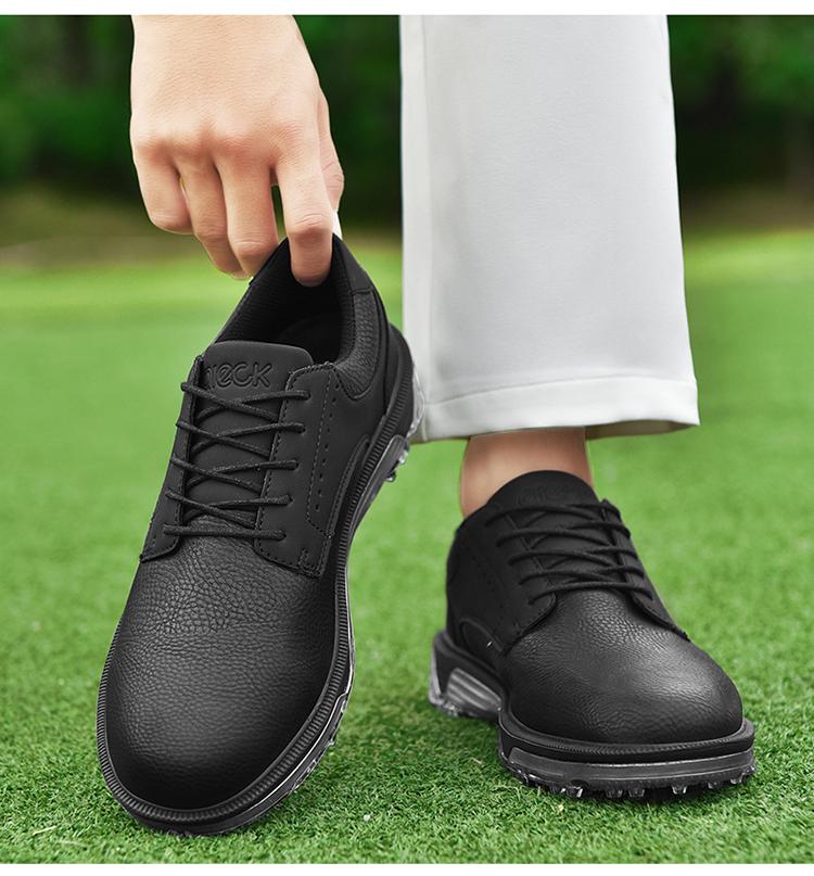 Product Introduction of Plus Size Golf Shoes for Men Breathable Nail Resistant Non slip Lace up Sports Shoes 11