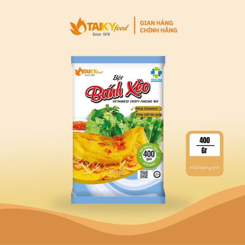 Bột bánh xèo xanh Tài Ký có sẵn gói bột nghệ 400g – Hàng chính hãng