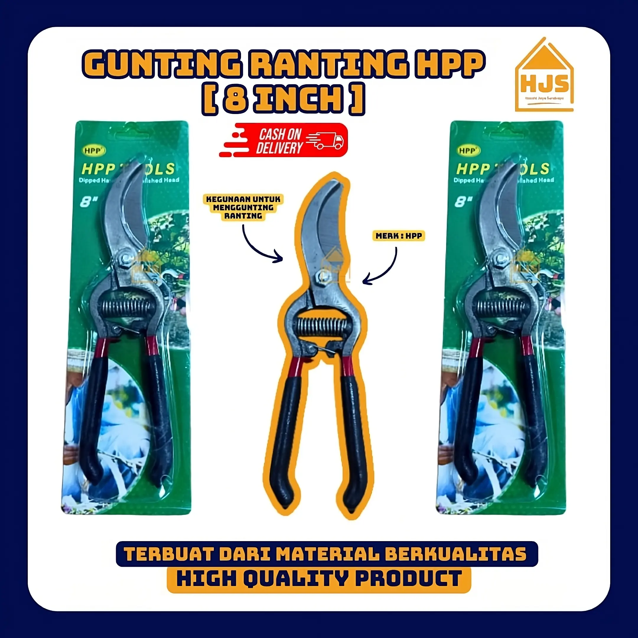 Gunitng kembang tiger / Gunting Dahan Ranting Daun / Pruning Shear / Alat Potong Stek Tajam HPP 8 INCH