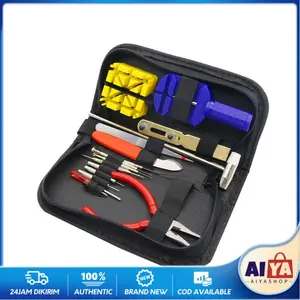 Perlengkapan Alat Perbaikan Tool Service Servis Pembuka Jam Tangan Arloji Watch Obeng Set Komplit