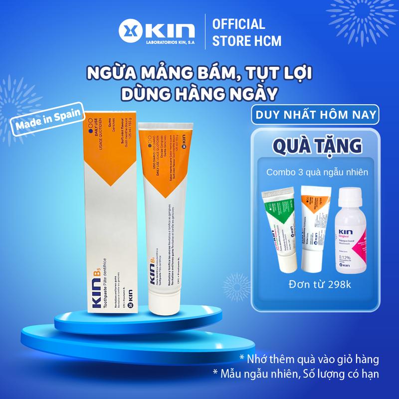 Kin Kem Đánh Răng Kin B5 125ml Giúp Sạch Mảng Bám Ngừa Viêm Nướu Tụt Nướu Dùng Hàng Ngày Cho Cả Gia Đình Và Trẻ Em Từ 12 Tuổi