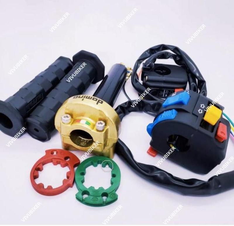 Bộ Cùm tăng tốc domino và cùm công tắc FZ passing trái phải bao tay xe máy daytona dùng cho mọi dòng xe