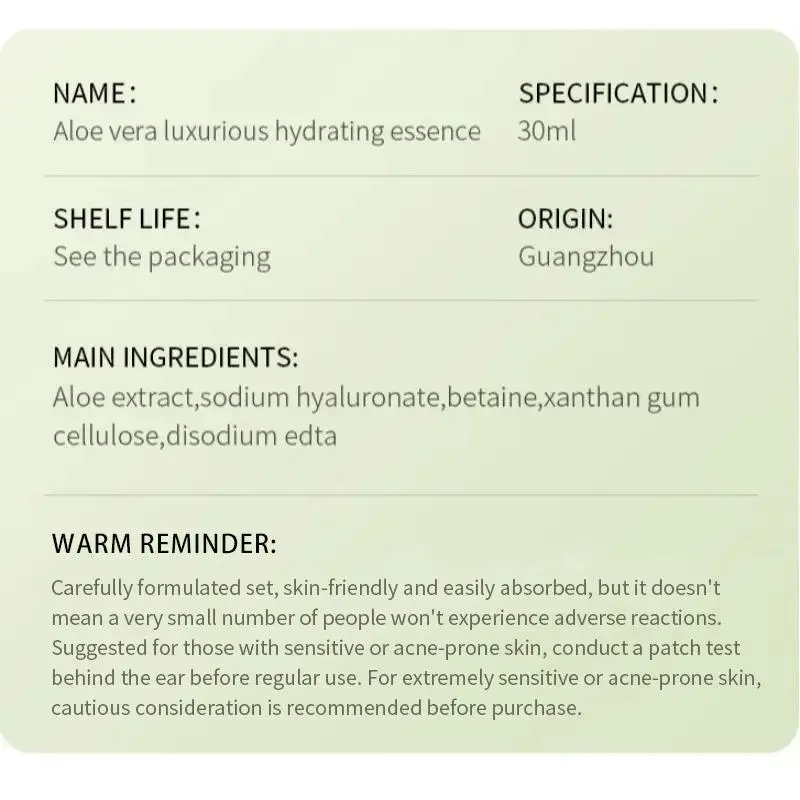 Comfort Aloe Extract Moisturizing Essence for Spring, Soft & Moisturizing Facial Serums, Hydrate and Skincare Facial Essence, Skincare Product Summer Gift 1