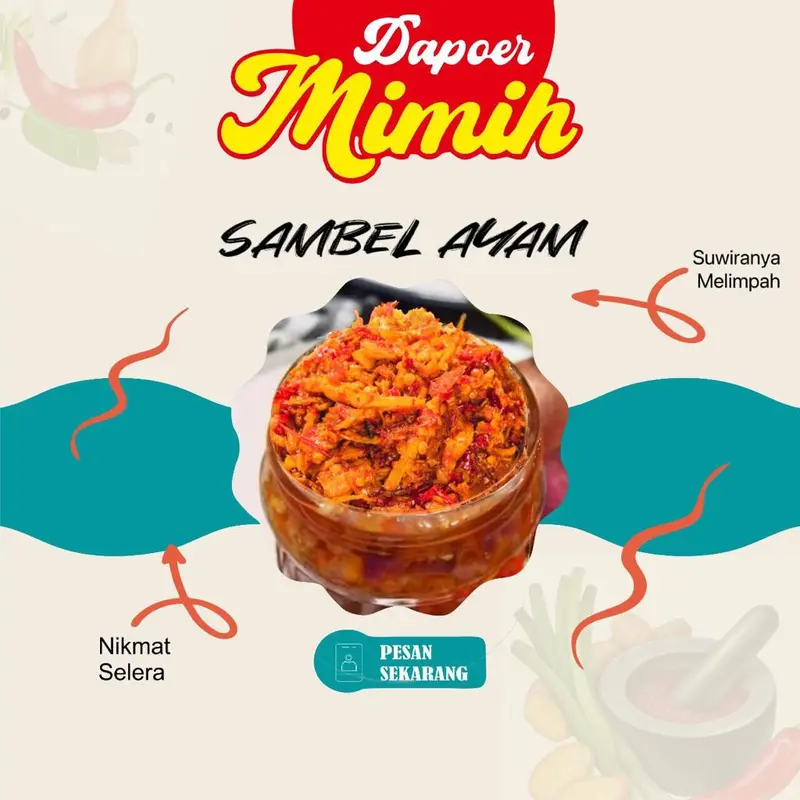 Sambel Ayam Suwir Pedas Dapoer Mimih 1