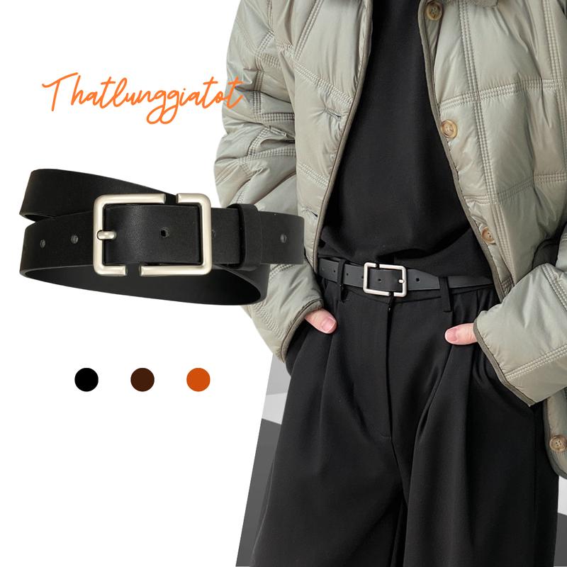 Thắt lưng nam nữ bản nhỏ phong cách Hàn Quốc bản dây nịt học sinh nam 2.3cm - 2.8cm TL035 - Thắt Lưng Giá Tốt