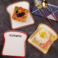 Gambar Piring Keramik Cantik Korea Design Retro Vintage Plate Toast Shape - Retro Purple dari Chefio Kitchenware Kota Tangerang 3 Tokopedia