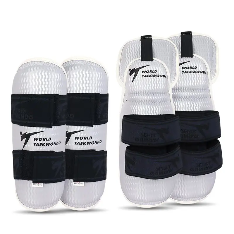 Satu Set Pelindung Kaki Tangan Taekwondo / Deker Taekwondo / Arm Hin Guard Taekwondo / Alat Pelindung Taekwondo Full Sampai Lengan