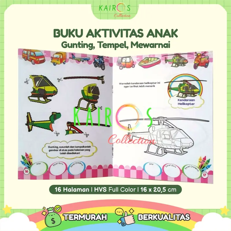 Buku Aktivitas Anak - Gunting, Tempel dan Mewarnai (Activity Book) 3