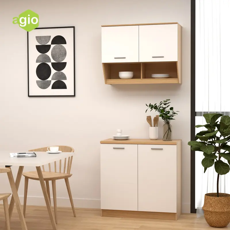 Oggi - Kitchen Set 2 Pintu Kayu / Kitchen Set Gantung Atas Minimalis / Rak Lemari Atas Dapur / Agio Rea Kitchen Wall 2D 2