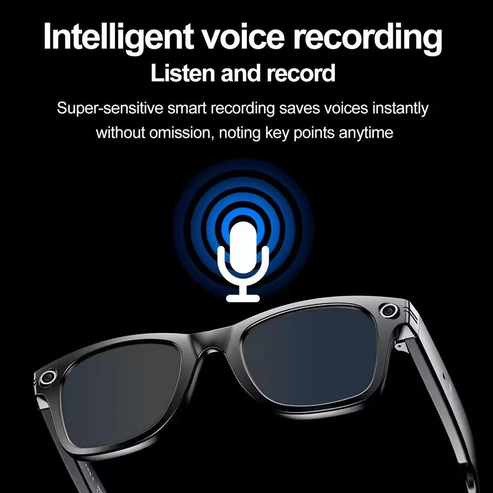 New Men Camera WiFi Smart Glasses 32GB 800W Pixel 4K UHD Camera Anti Shake Video AI Translation Anti Blue Light Women Glasses