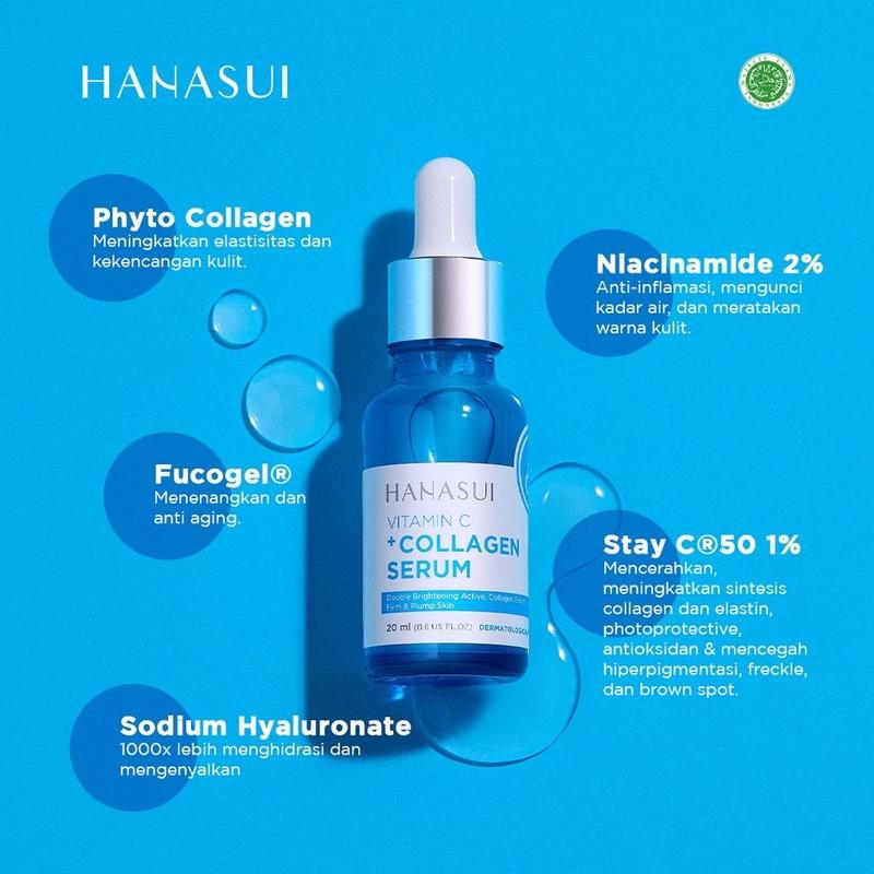 Serum HANASUI BIRU Vitamin C  Collagen Kolagen  - GOLD VIT C VIT B3 - KUNING VIT C - PINK ANTI ACNE 2