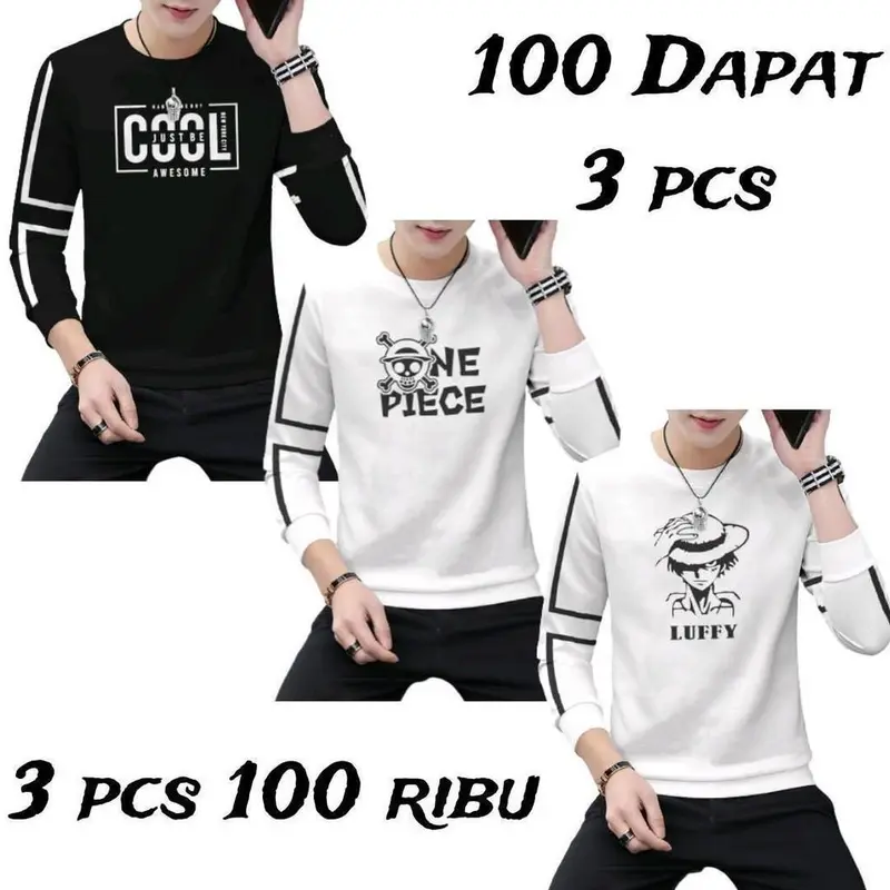 Paket 3 pcs 100 ribu / kaos switer paket 100 dapat 3 potong / paket kaos 3 pcs 100 ribu / promo diskon paket hemat 100 ribu dapat 3 pcs / baju distro terlaris / baju laki laki dewasa / kaos import pria wanita baju dewasa / kaos distro bandung terbaru 2024 3