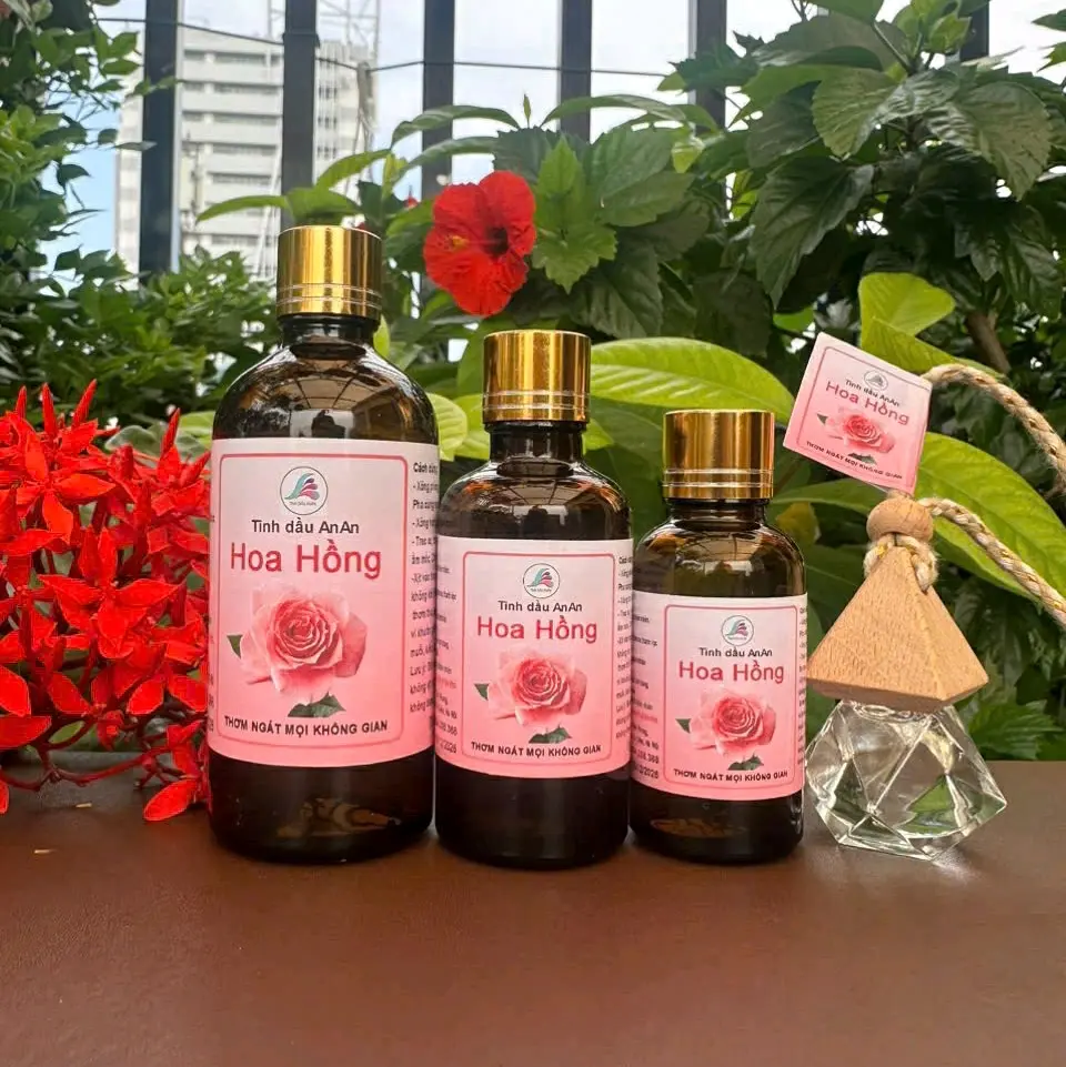 (Tặng lọ treo có 10ml) tinh dầu Hoa Hồng AnAn khi mua chai 50ml, 100ml hoặc (02 chai 30ml) cùng loại