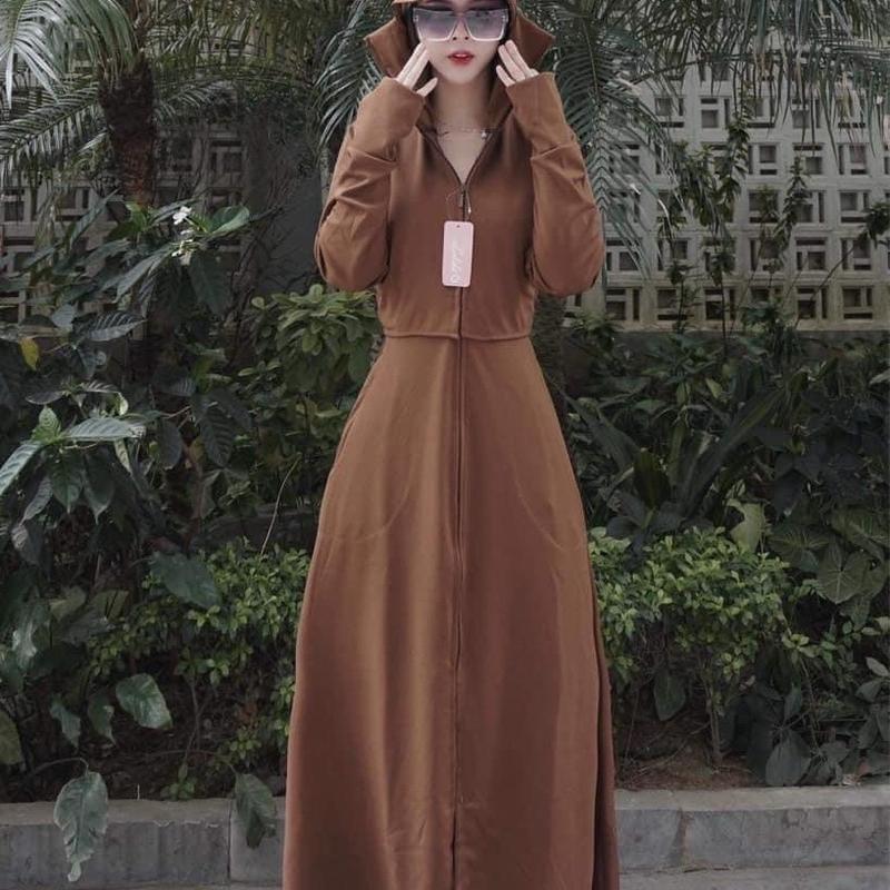 Áo choàng nắng nữ dáng crtop 4