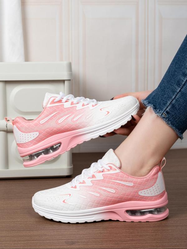 Women's Ombre Print Lace Up Running Athletic Shoes, Casual Breathable Comfortable Sports Shoes, All-match Non-slip Walking Shoes Footwear for Daily Training Wear 1