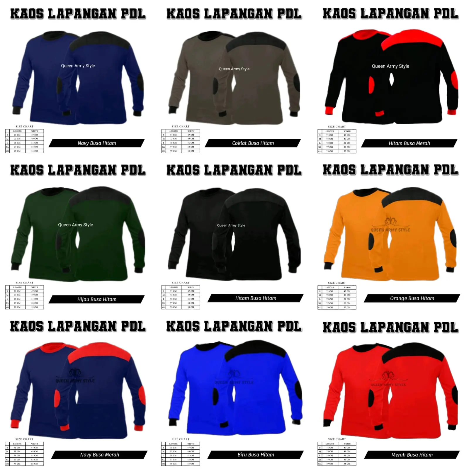 GROSIR KAOS LAPANGAN / SECURITY KAOS / SATPAM KAOS  PRAMUKA MURAH BANDUNG KAOS LAPANGAN