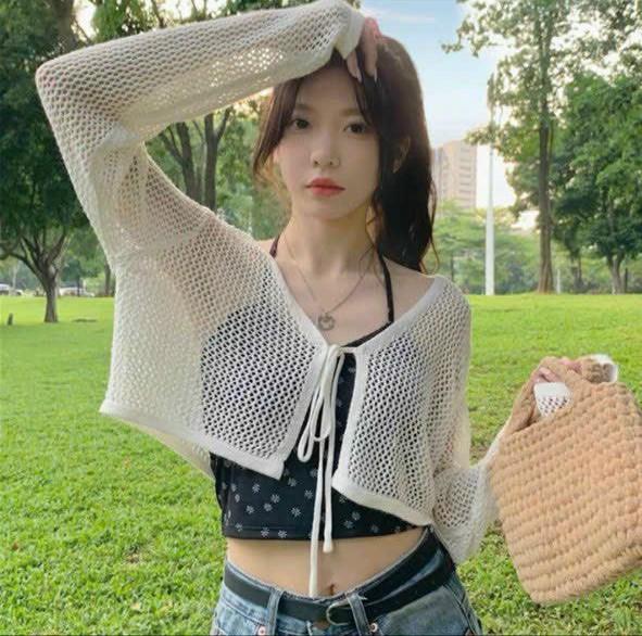 [SISSY] Áo khoác Cardigan len mỏng Freesize dưới 80kg BIGSIZE Nữ Women