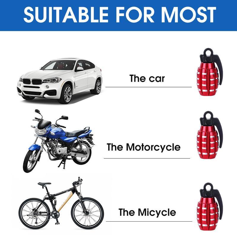 Product Introduction of 1Pair Tire Valve Caps Aluminum Alloy Fashion Car Motorcycles Bike Tyre Valve Dustproof Cover Tire Accessories 15