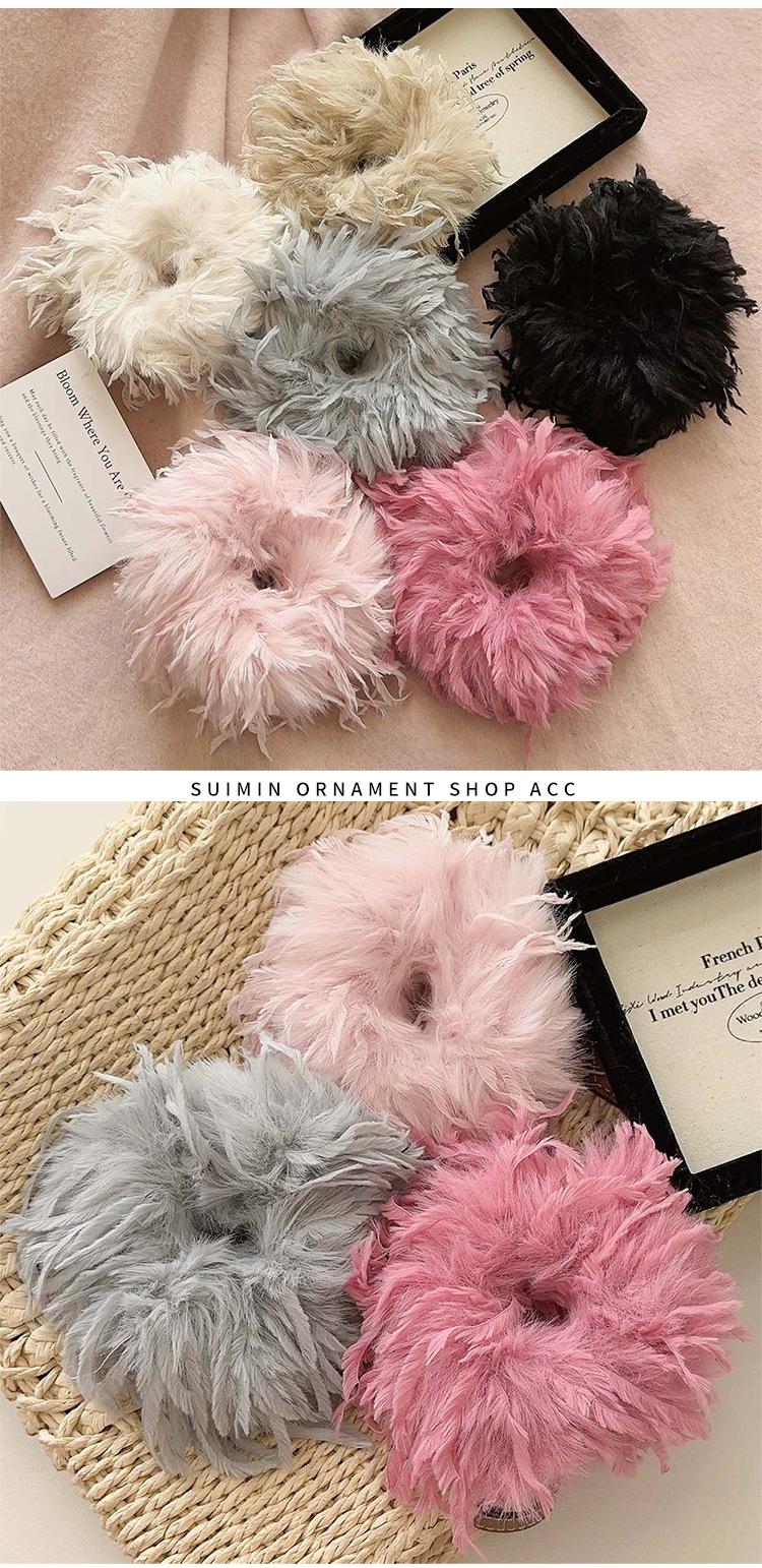 Product Introduction of Fluffy Hair headwear with no headband traces, elastic and durable headband, designed for girls' bun head ponytail, 1