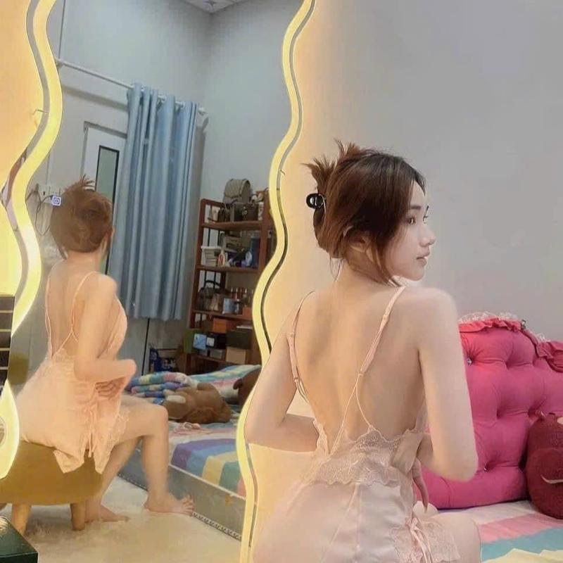 Váy ngủ 2 dây,viền hoa vải mềm mịn 3