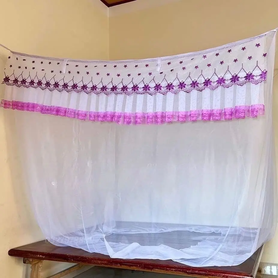 ￼Mùng Màn tuyn dây buộc 4 góc có cửa, không cửa - mùng tuyn thái lạnh ren hoa giá tận xưởng