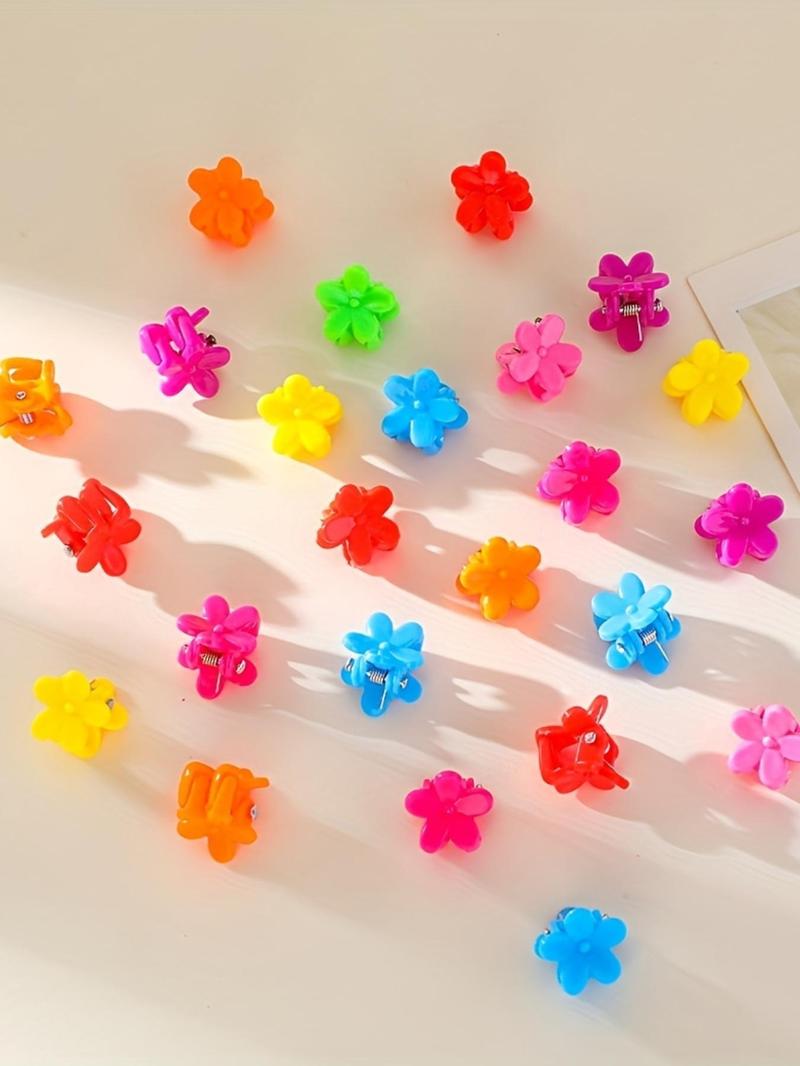 Product Introduction of Cute Flower Design Hair Claws, Colorful Hair Accessories for Women & Girls, Minimalist Headwear Suitable for Thick Hair 0