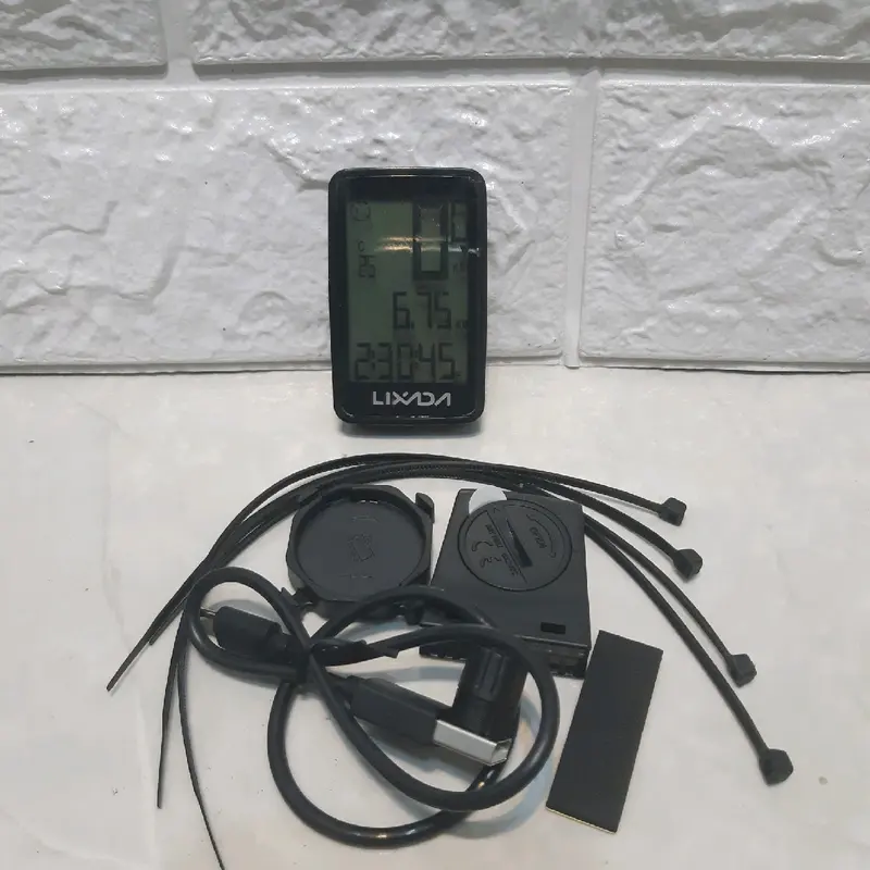 Speedometer Lixada Wireless Usb Rechargeable Barfly Include Baterai 0