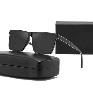 Kacamata Hitam Pria Wanita Bentuk Kotak Korea Fashion Anti UV Sunglassess Eyewear Design Retro Lensa Plastik