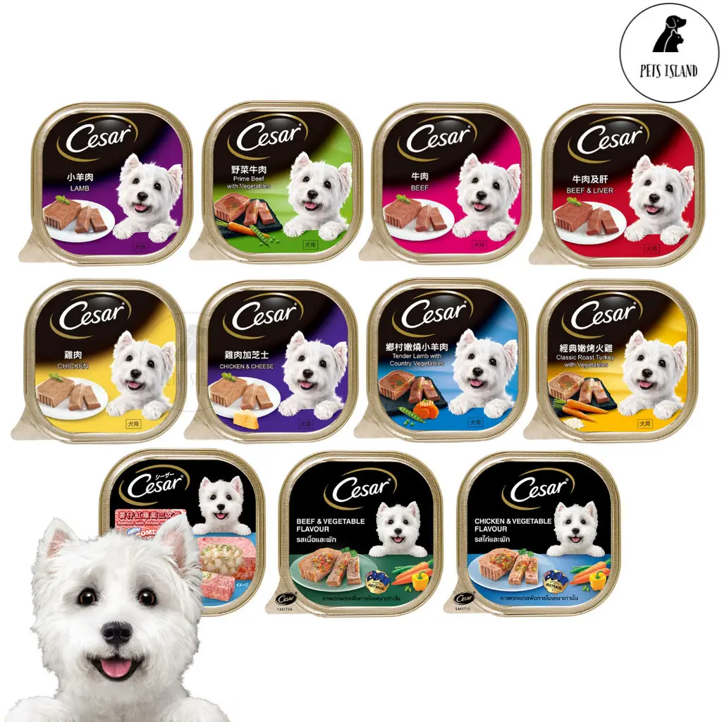 Cesar Dog Tray 100g & Naturally Crafted 85g Wet Dog Food