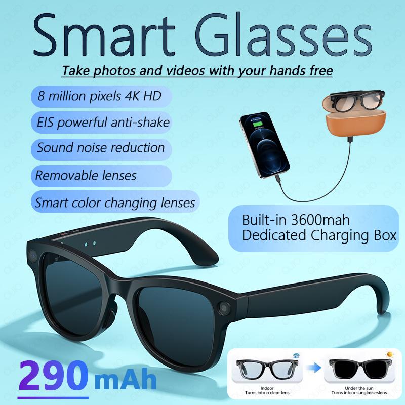 AI Smart Glasses Photo Video Recording 4K HD 8 Megapixel 290mah Translation Microphone Noise Reduction Smart Glasses Men Women - Image 2