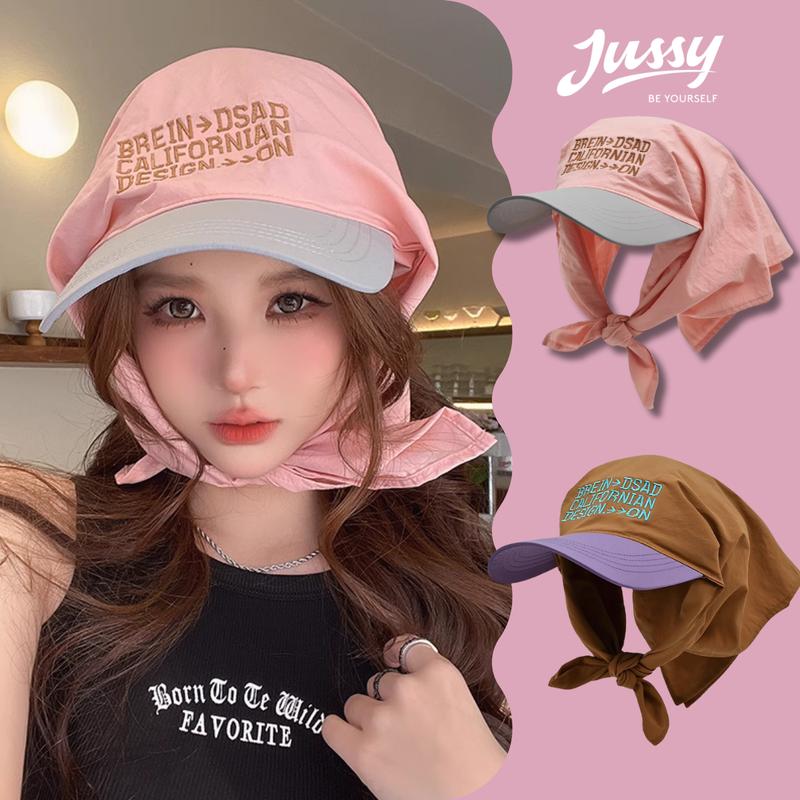 Mũ Trùm Đầu Californian Jussy Official Kiểu Nón Kèm Khăn Trùm Đầu Đa Năng Tạo Nhiều Kiểu Dễ Thương Cap Hat Nữ Women Chống Nắng Hoa Kaki