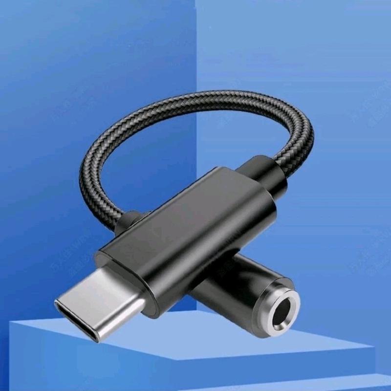 Adapter Konverter Sambungan Headset type-c TO Jack Audio 3.5mm Accessories Headphone Earphone 5