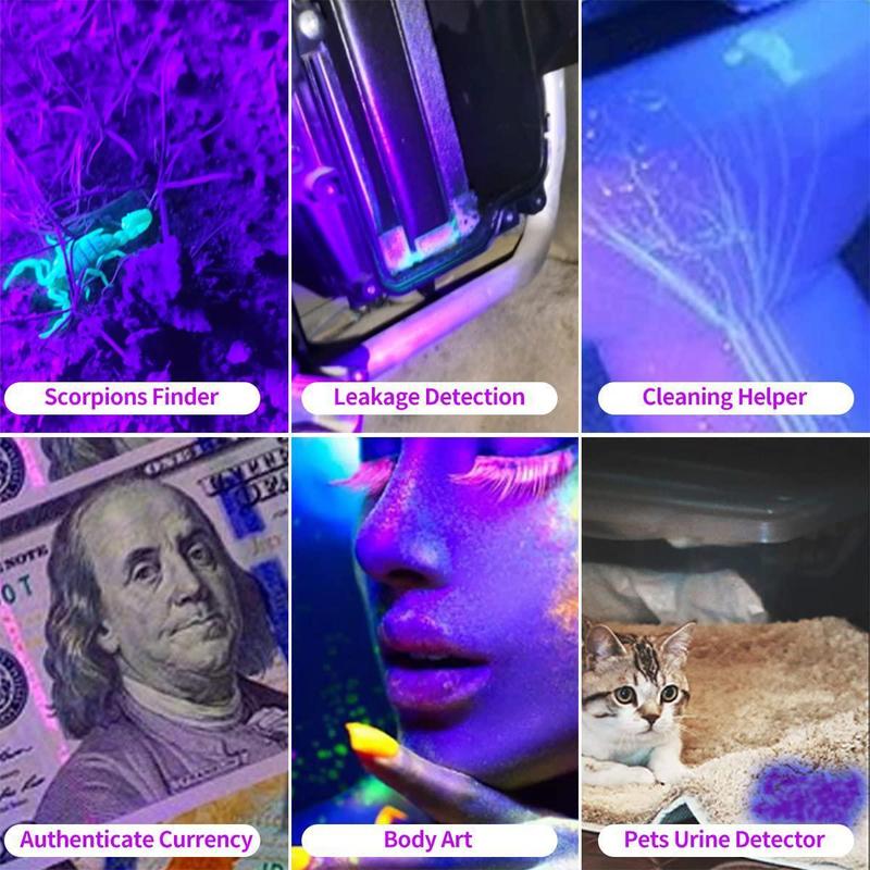 Product Introduction of Fluorescent Lamp UV Powerful Flashlight Fishing Light Blood Tracking Light LED UV Flashlight With UV 24