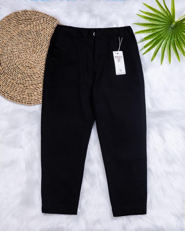 Quần 9 Tấc Nữ Lưng Thun Mới quan dinh gấu teddy Kaki tây