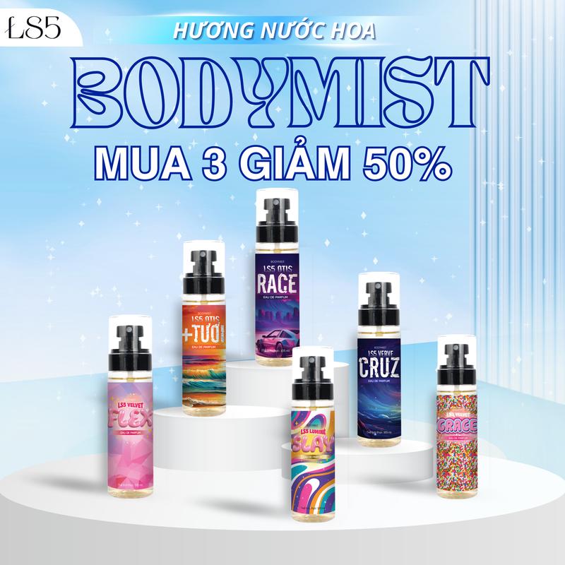 [ MUA 2 GIẢM 30% MUA 3 GIẢM 50%] Body Mist LS5 - FULLSIZE Xịt Thơm Toàn Thân Chính Hãng  lên tóc, Nước Hoa Cho Nam & Nữ Phù Hợp Đi Học, ĐI Chơi Hẹn Hò 105ml (Chai) Cosmetic Perfume Women