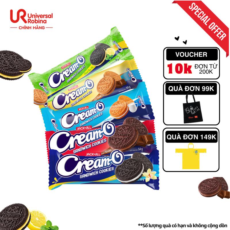 Bánh quy Cream-O đủ vị lựa chọn - (Hương Socola kem hương Chanh bạc hà, Hương vani, Socola, Kem sữa ), Combo 3 Thanh