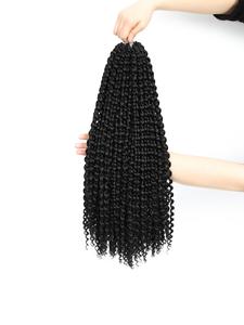 18 Inch Ombre Long Coily Braided Hair Extension, Passion Twist Crochet Hair, Natural Curly Hairpiece, Synthetic Hair Extension for Hairstyle Decoration