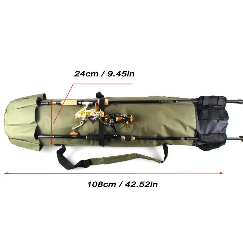 Fishing Rod Bag, 1 Count Cylindrical Fishing Bag, Fishing Accessories for Outdoor, Fishing Gear, Fishing Supplies 1