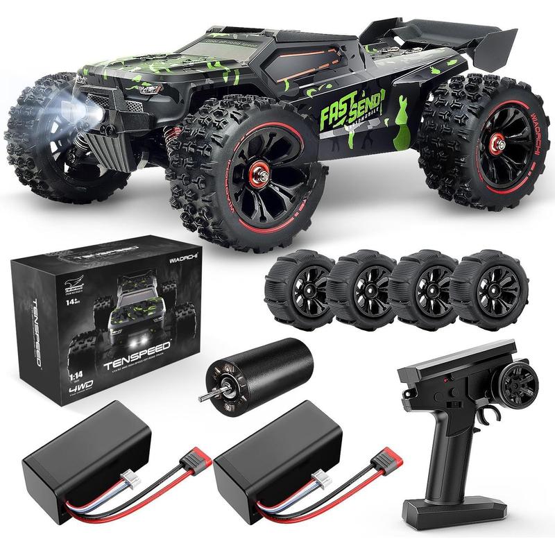 TikTok Shop 1 14 Brushless RC Cars for Adults Fast 50 mph RC Trucks 4x4 Offroad Waterproof Electric Powered High Speed Remote Control Car Scary Fast Extreme RC Truggy with 3S Battery for