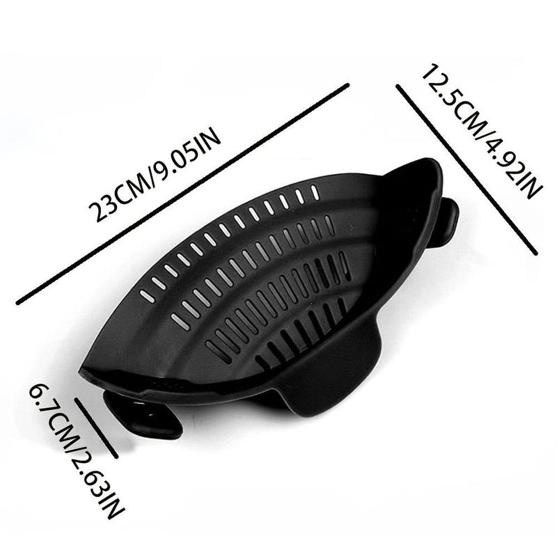 Silicone Pot Side Drainer, 1 Count Spaghetti Strainer, Spill-proof Pasta Noodle Strainer, Kitchen Utensils, Summer for Gift 2