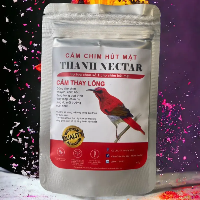 Combo 2 cám thay lông Thanh Nectar + 1 feather hỗ trợ thay lông dạng nước cho chim hút mật 4
