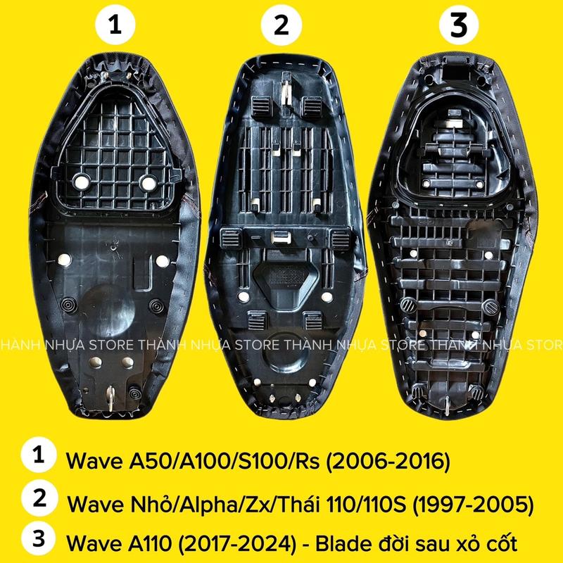 Yên 2 tầng Wave A110 - A50/A100/S100/Rs Wave nhỏ Alpha/Zx - Thái 110/100/110S Yên Xe 1