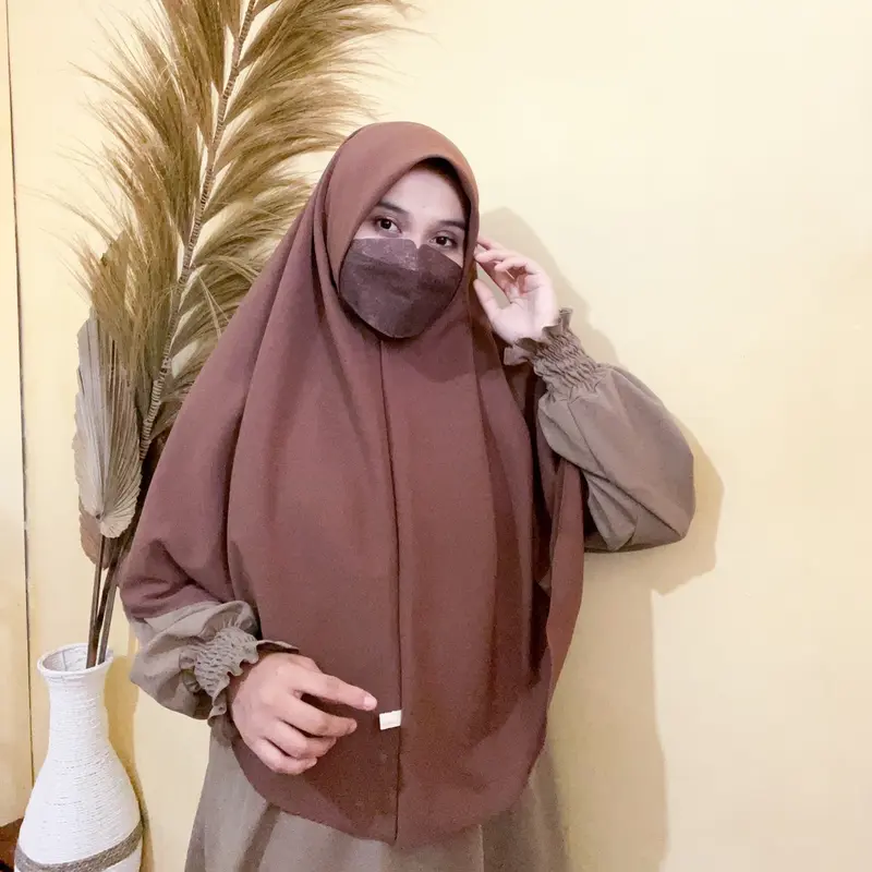 HIJAB SEGI EMPAT OVAL INSTAN (SMLXL) Lembut Panjang Wolfis Muslim Kerudung 0