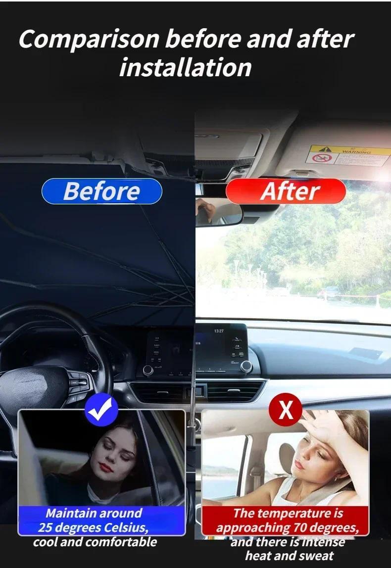 Product Introduction of For Car Windshield Sunshade Umbrella Mazda Axela CX-30 CX-30 EV CX-50 CX-5 CX-90 CX-3 CX-5 CX-9 CX-4 CX-8 Car Front Shading Car Exterior Sunshades Accessories 3