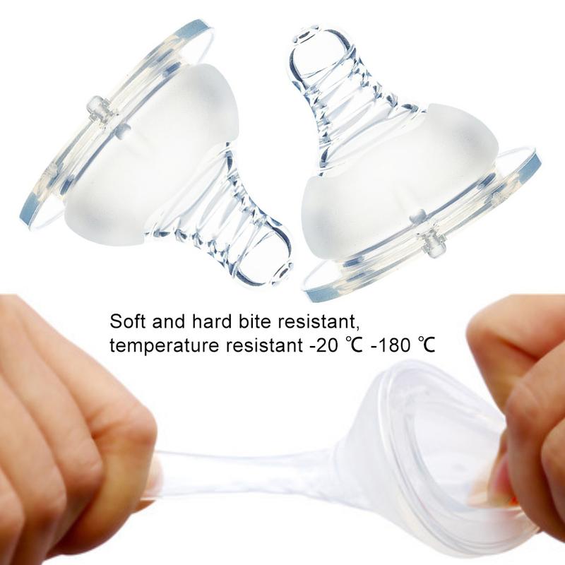 Lhebayrt 5Pcs Baby Silicone Wide Neck Spiral poyuasezPacifier Teat Dummy Feeding Soother 2