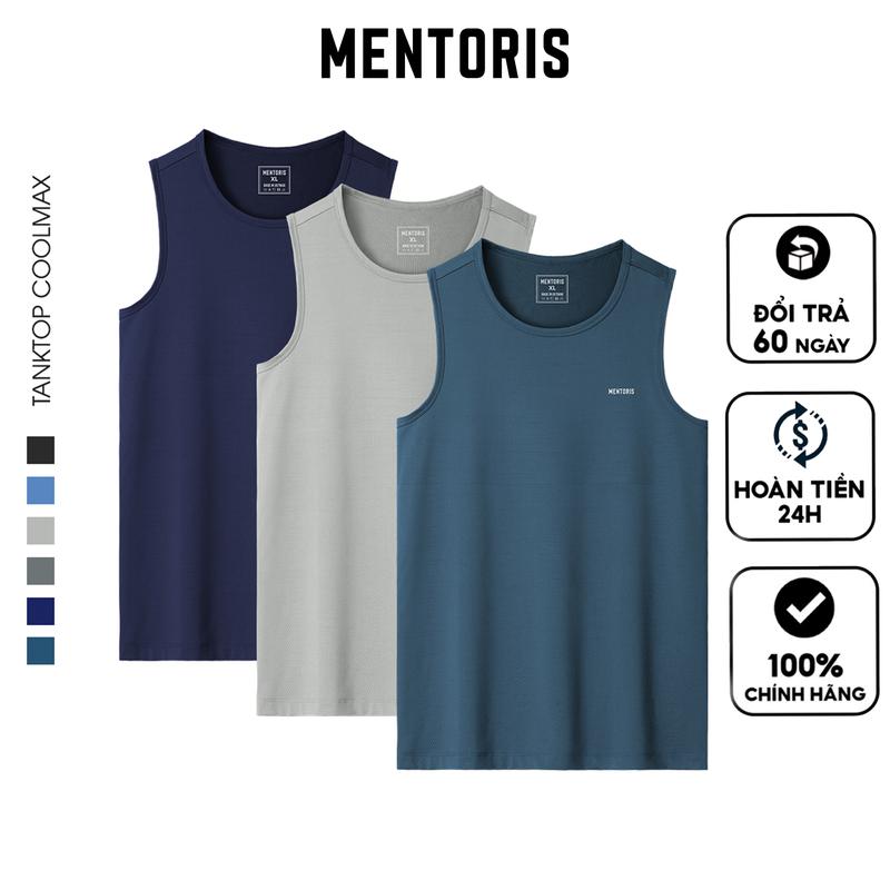 Áo Tank Top Thể Thao Nam MENTORIS Siêu Mát Vải Thun Lạnh Thông Hơi Co Giãn 4 Chiều Sport MTT01