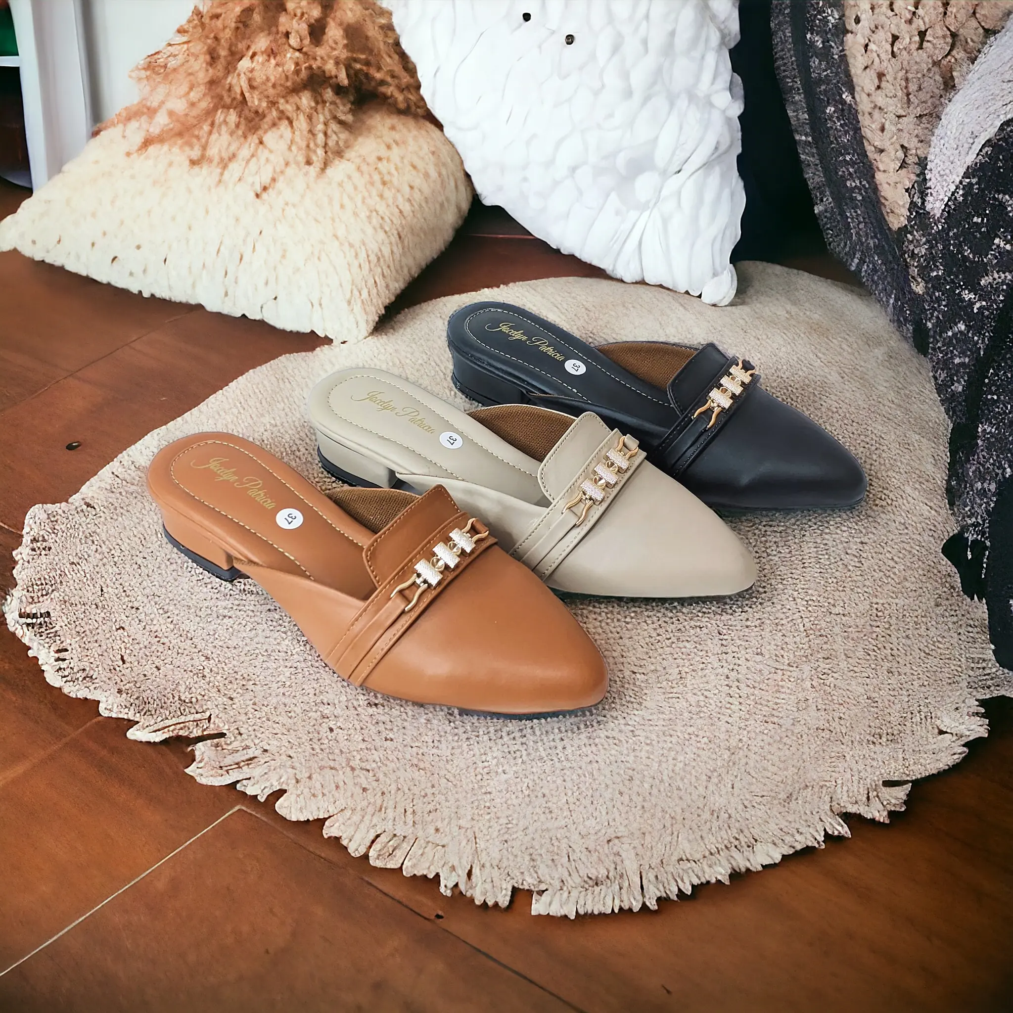 Jocelyn Patricia JOIS - Sandal Mule & Clog Heels / Hak 3cm Bahan Sintetis Berkualitas shoes Sendal wanita