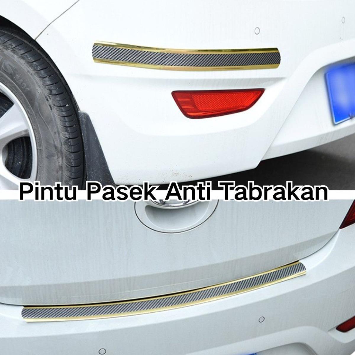 Stiker Pelindung Ambang Pintu Mobil 3 Meter, Serat Karbon Dekorasi Pintu & Bemper, Aksesori Mobil, Mencegah Tabrakan & Menambah Gaya Elegan