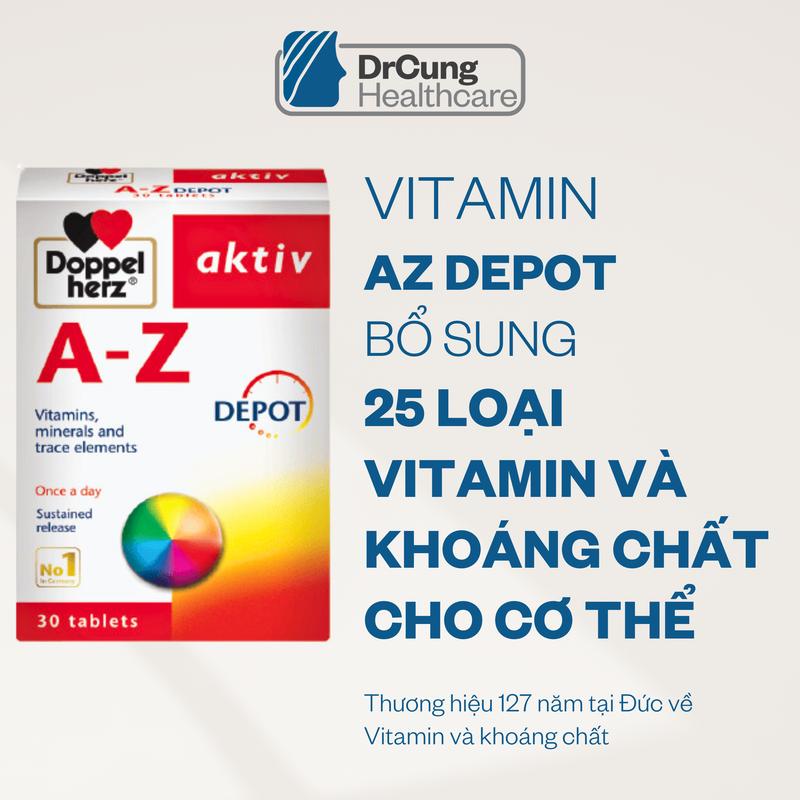 TiktokTet  AZ DEPOT DOPPEL HERZ hộp 30 viên - Sản phẩm hỗ trợ bổ sung Vitamin Tổng Hợp dành cho người lớn  (CHÍNH HÃNG)